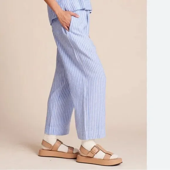 Trovata Blue and White Casual Striped Bottoms Blue White Size XS - Picture 4 of 7